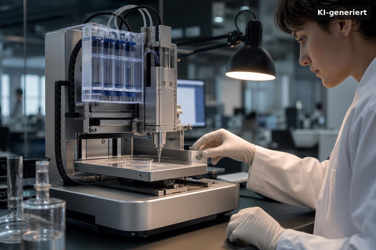 Illustration KI-generiert: Affordable Bioprinting Technology: Tissue Printing for Labs & Classrooms